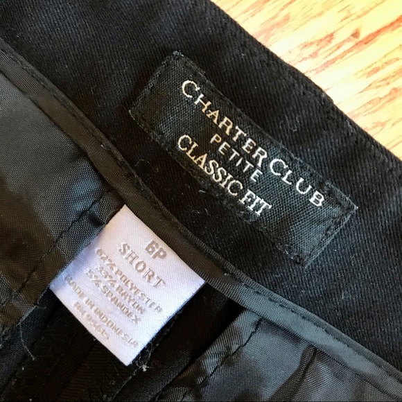 Charter Club Petite Classic Fit Pant 6P Black - Picture 4 of 7